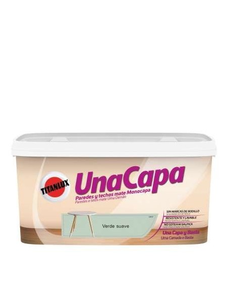PINTURA UNA CAPA TITANLUX VERDE SUAVE 4L