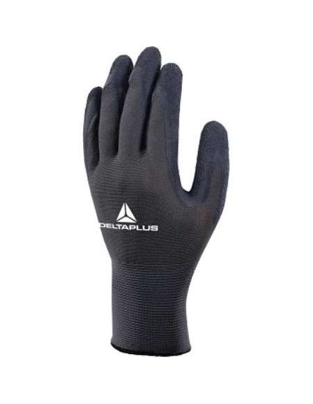 GUANTES POLY/LATEX VE630 T-09 GRIS/NEGRO