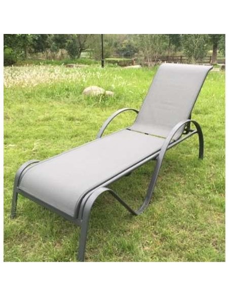 TUMBONA MODELO AMBERES GRIS RECLINABLE