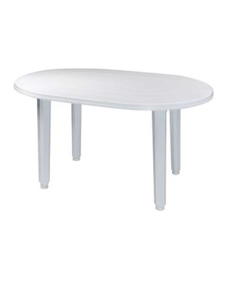 MESA OVAL 130X90CM BLANCO