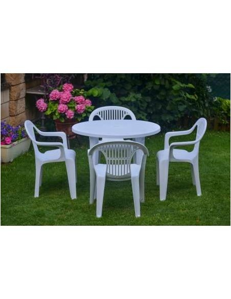 SILLON MONOBLOCK RESPALDO BAJO BLANCO