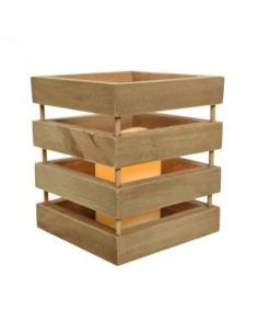 LED FAROL DE MADERA PARA INTERIOR 15X18C