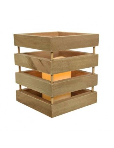 LED FAROL DE MADERA PARA INTERIOR 15X18C