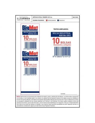 PAQUETE 10UD BOLSA BASURA COM. 83X104 BM