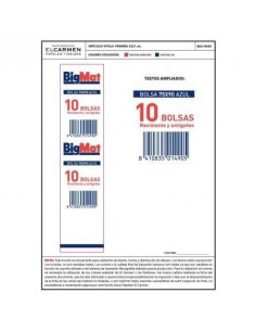 ROLLO 10UND BOL.BASURA AZUL 75X90 BIGMAT