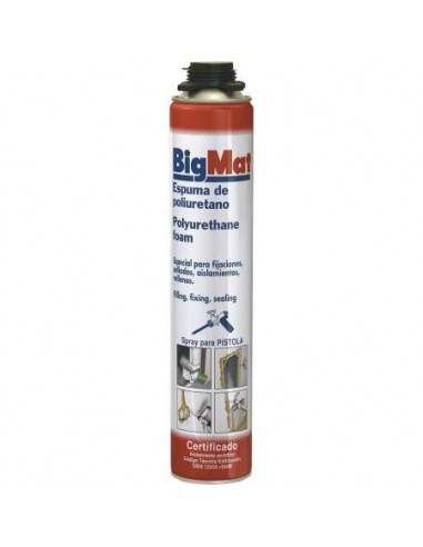 BOTE 750ML ESPUMA RELLENO PISTOLA BIGMAT