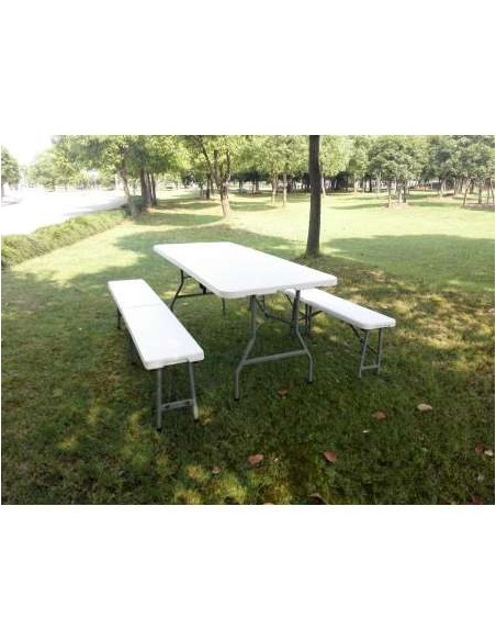 BANCO PLEGABLE RESINA/ACERO YALE 183X30X