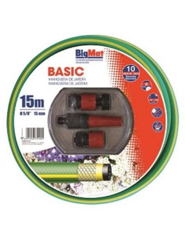 KIT MANGUERA BASIC 15X15M 5/8 *BIGMAT