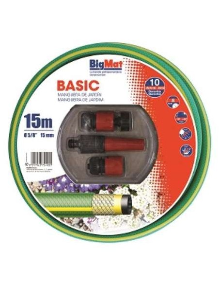 KIT MANGUERA BASIC 15X15M 5/8 *BIGMAT