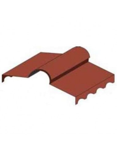 CUMBRERA PANEL TEJA ROJO 220CM 2P BM