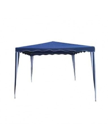 GAZEBO AZUL Y RAYAS BLANCAS/AZULES 3X3M