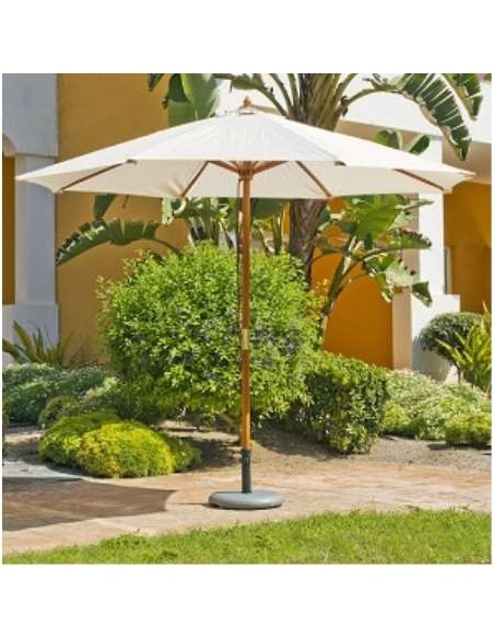PARASOL MADERA LUX 300/8/48  BEIGE