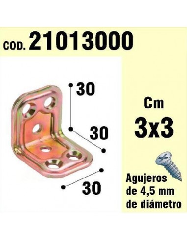 SOPORTE P/MADERA ANGULO 30X30X30MM.96318