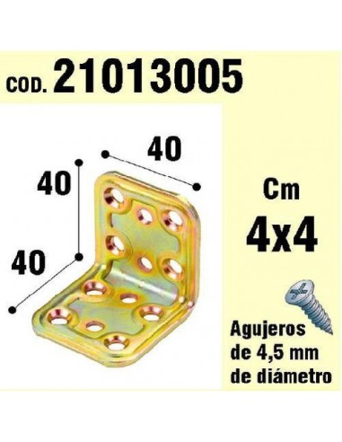 SOPORTE P/MADERA ANGULO 40X40X40MM.96313