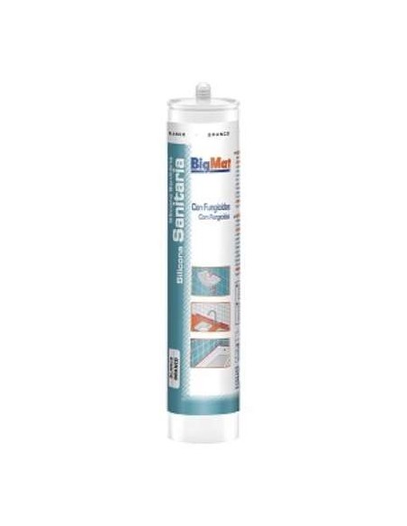 TUBO SILICONA SANITARIA BL 280ML BIGMAT