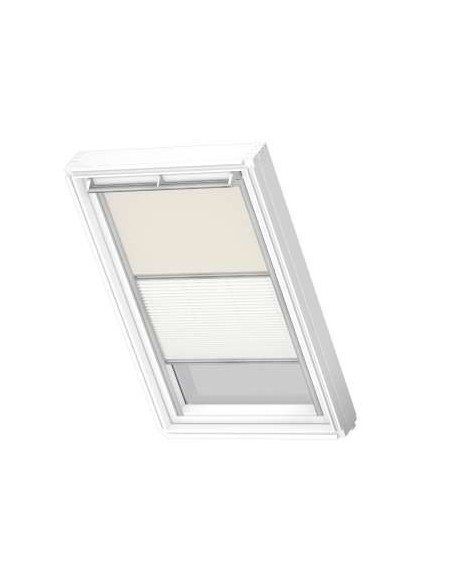 CORTINA OSCURECIMIENTO DUO BEIGE/BLANCO