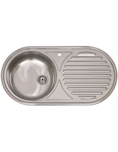 FREGADERO INOX LUJO 1SENO + ESCURRIDOR