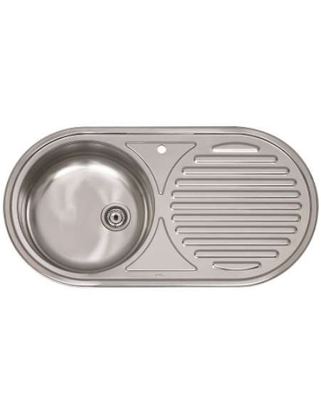 FREGADERO INOX LUJO 1SENO + ESCURRIDOR