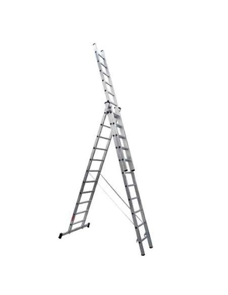 ESCALERA ALUMINIO DE 3 TRAMOS DE 3MTS CADA UNO DE 11 PELDAÑOS