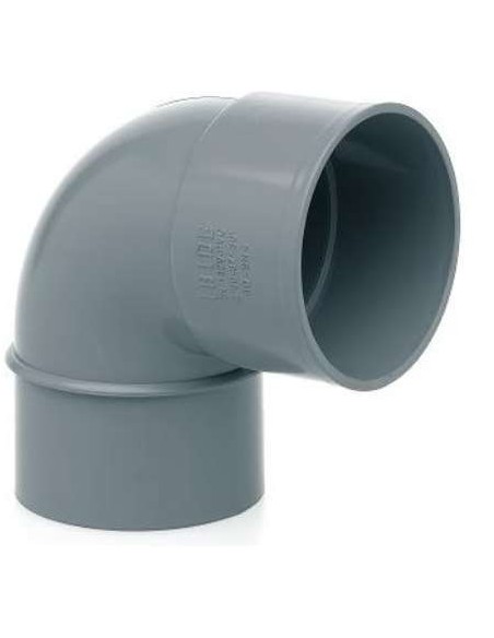 CODO PVC 87G M-H JP 200MM GRIS