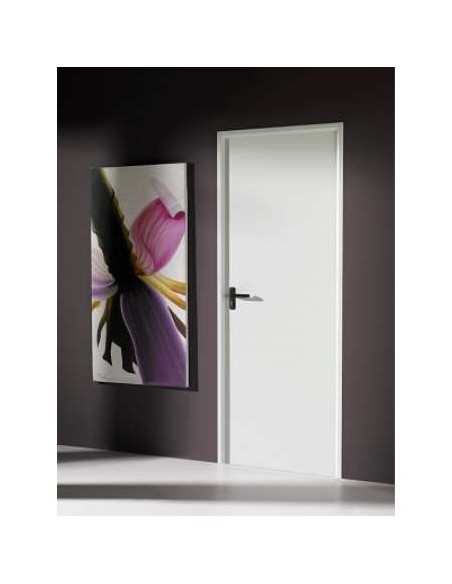 PUERTA CHAPA LISA  90X200 H.80 IZQ.BLANC