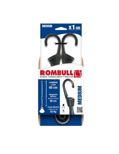 PULPO PLANO 9MM 60CM C/GANCHO NEGRO