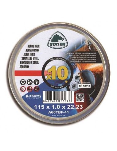 LATA 10UD.DISCO INOX 115X1,0X22,2 STAYER