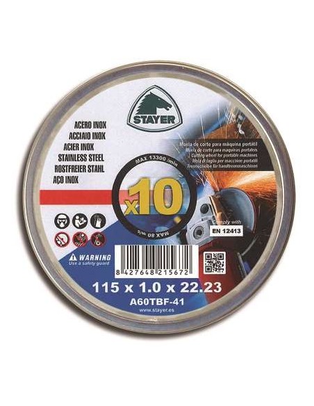 LATA 10UD.DISCO INOX 115X1,0X22,2 STAYER