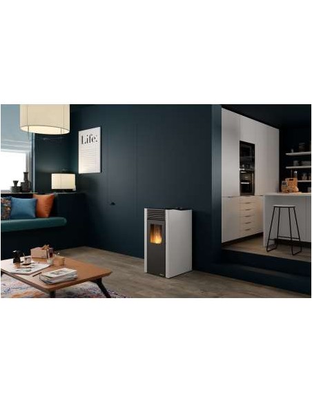 ESTUFA DE PELLET ERA 6KW-8KW-10KW BLANCA