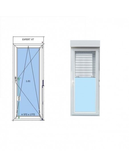 BALCONERA PVC 800X2285 BLANCO CON PERSIA