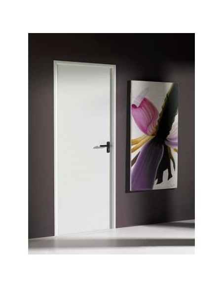 PUERTA CHAPA LISA  80X200 HOJA DE 70 APERTURA A IZQUIERDA BLANCA
