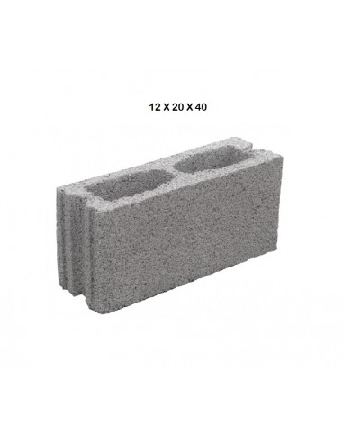 BLOQUE CEMENTO 12X20X40