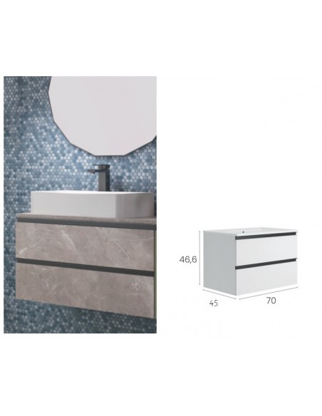 MUEBLE MALAGA 70 2C SUSP.MEL MARM.ATENEA