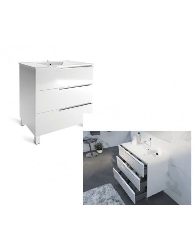 MUEBLE 80 ONE G3 C/PATAS BLANCO BR.T/CRO