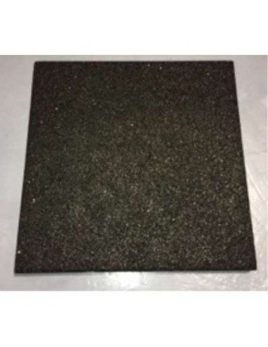 BALDOSA CAUCHO 50X50X4 NEGRA 4PZ/CJ