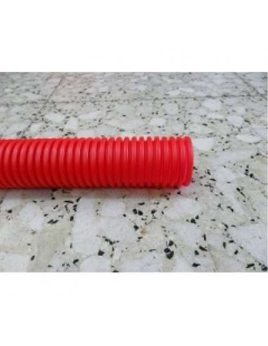 ROLLO 50MT TUBO CORRUGADO  50MM ROJO
