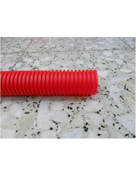 ROLLO 50MT TUBO CORRUGADO  50MM ROJO
