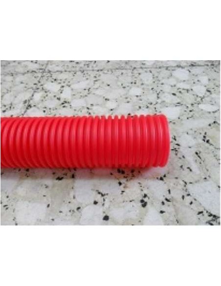 ROLLO 50MT TUBO CORRUGADO  63MM ROJO
