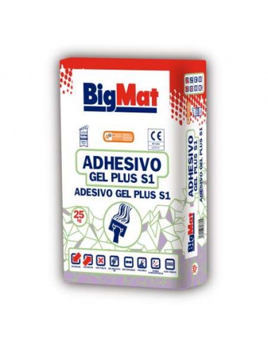 SACO 25KG ADHESIVO GEL PLUS S1 BLANCO