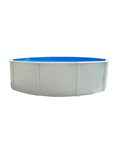 PISCINA C/COLUMNAS ACERO BLANCO CIRCULAR