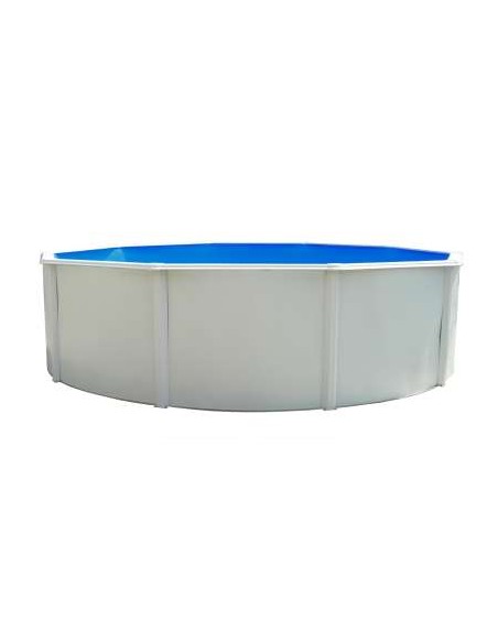 PISCINA C/COLUMNAS ACERO BLANCO CIRCULAR