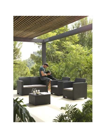 SET EVO CONFORT GRAFITO 4 PLAZAS