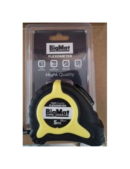 FLEXOMETRO PLASTICO 5MX25MM C/IMAN BIGM.