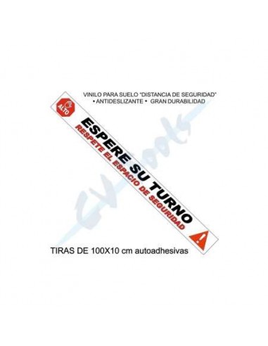 VINILO SUELO DISTANCIA SEGURIDAD BL 10X1
