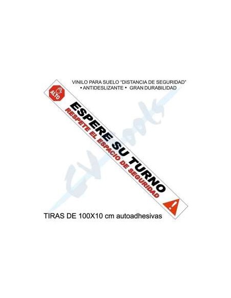 VINILO SUELO DISTANCIA SEGURIDAD BL 10X1