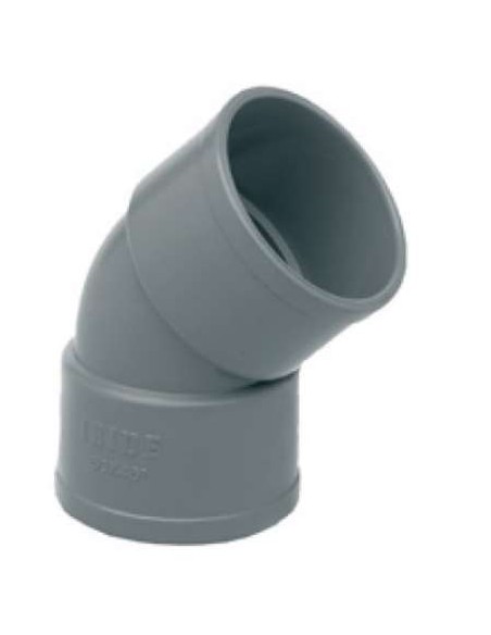 CODO PVC 45G H-H JP  40MM GRIS CH-44