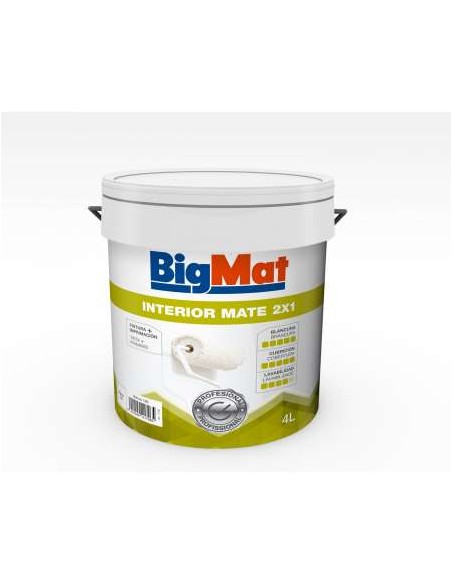 PINTURA PLÁSTICA BIGMAT 2 EN 1 BLANCO 4L