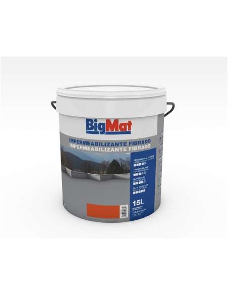 BOTE 15LT IMPERMEAB FIBRADO ROJO