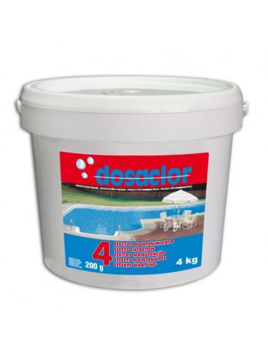 BOTE MANTENIMIENTO PSICINA 4KG CLORO 4 EFECTOS...
