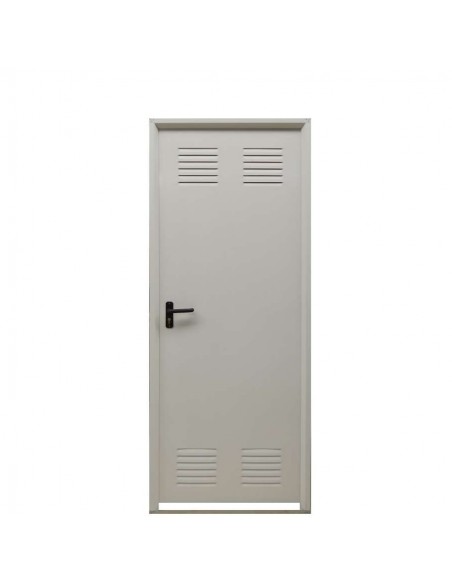 PUERTA CHAPA CON REJILLA 100X200 HOJA DE 90 APERTURA DERECHA BLANCA